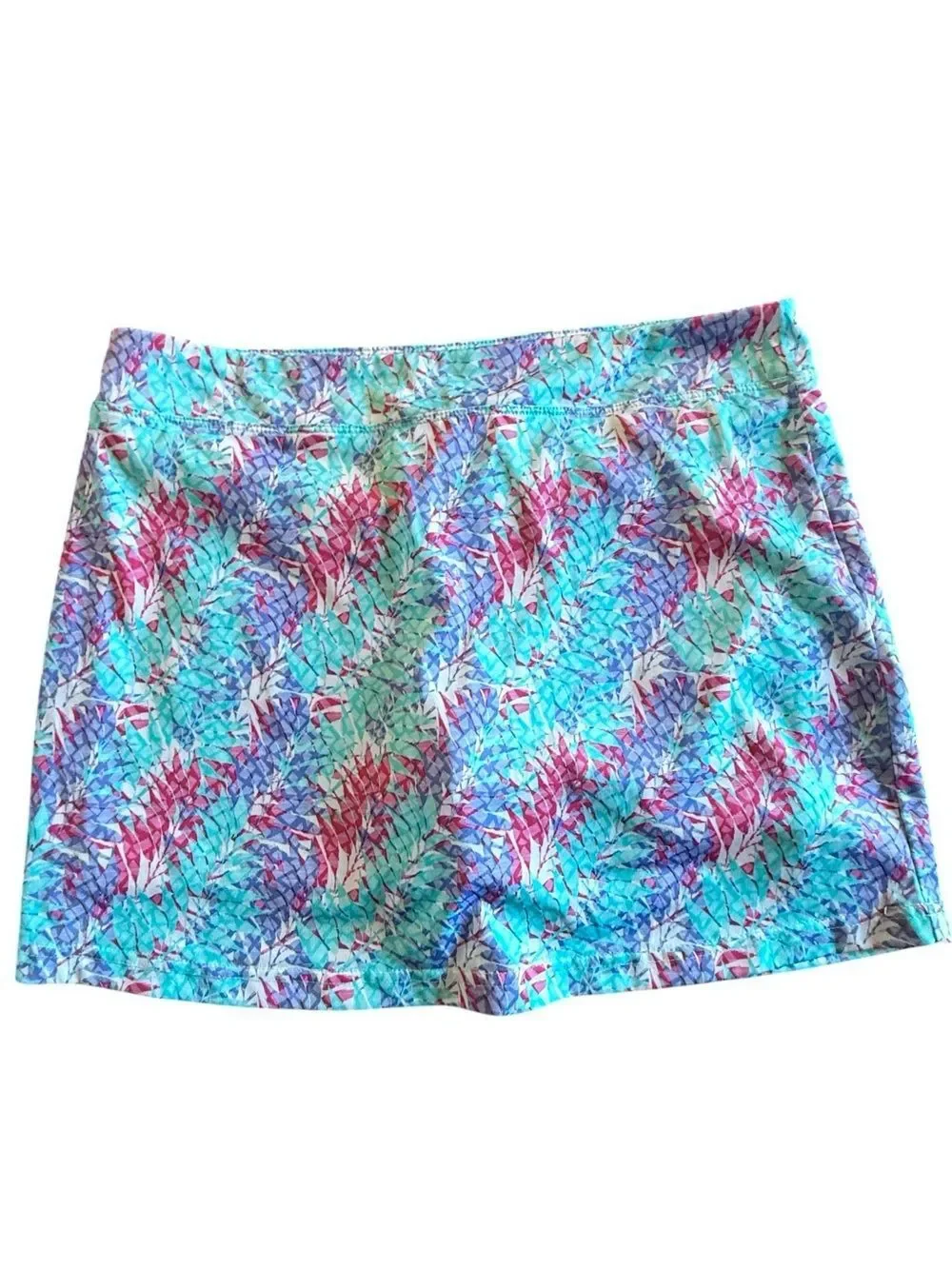 Tournament Collection Skort Womens Large Golf Tennis Pocket Athletic Print Skirt